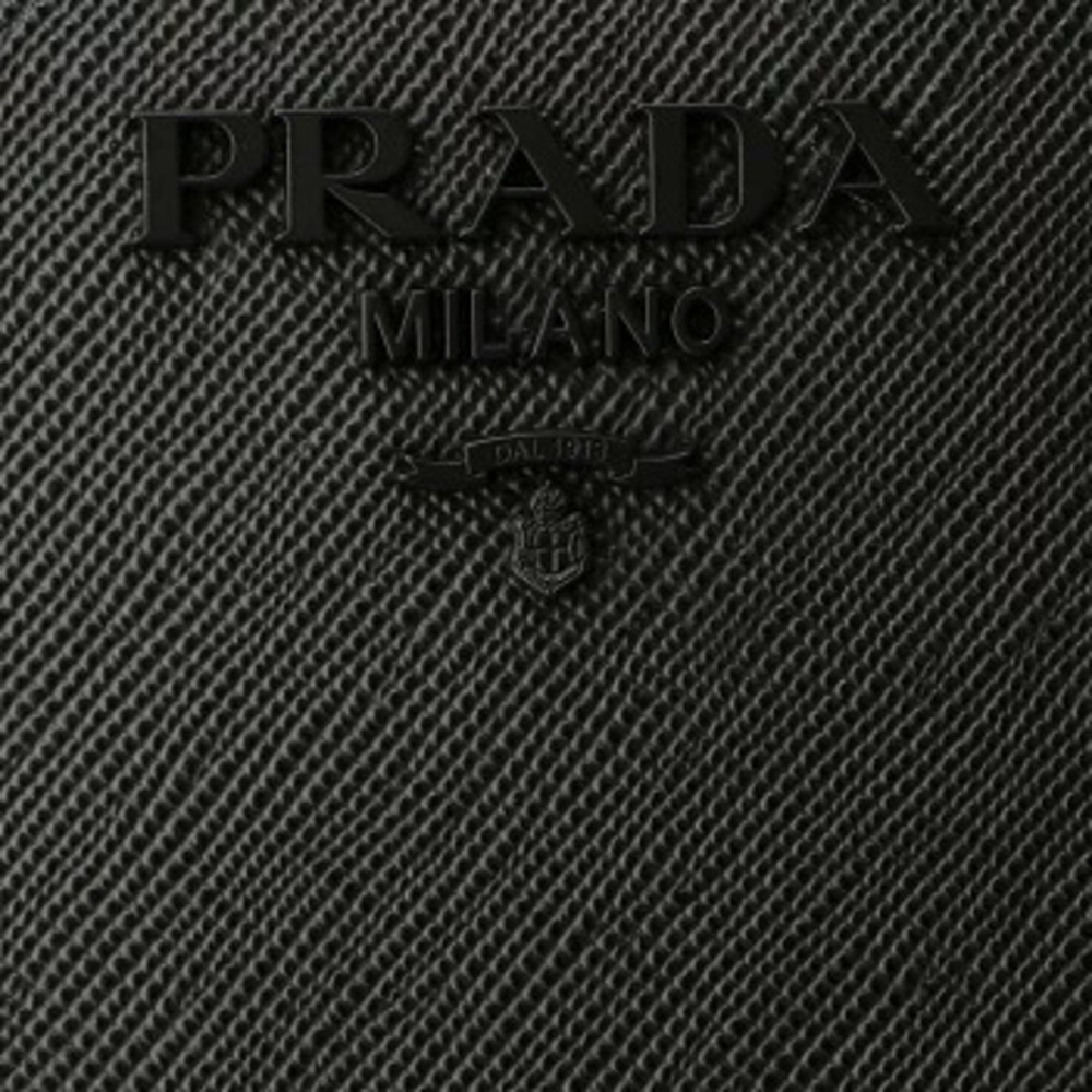 Prada Saffiano Monochrome Tote Bag Logo Belt Handbag - Picture 5 of 8